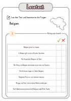 Vorschau - Arbeitsblätter - Leseverständnis - Belgien + Lösungen - Seite 2