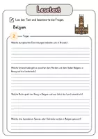 Vorschau - Arbeitsblätter - Leseverständnis - Belgien + Lösungen - Seite 3