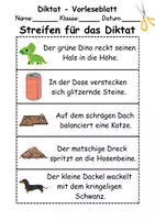 Vorschau - Arbeitsblätter - GRATIS - Diktat Thema Buchstabe D - DaZ/DaF, Deutsch (Klasse 1 bis 4) - Seite 1