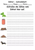 Vorschau - Arbeitsblätter - GRATIS - Diktat Thema Buchstabe D - DaZ/DaF, Deutsch (Klasse 1 bis 4) - Seite 2