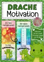 Vorschau - Anderer Materialtyp - Drachenklasse Motivationskärtchen für ein Lineal - Deckblatt