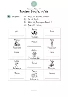 Vorschau - Arbeitsblätter - A1 Berufe: Tandem / Sprechübung (DaZ / DaF / Alpha) - Seite 2