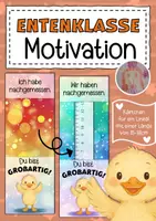 Vorschau - Anderer Materialtyp - Entenklasse Motivationskärtchen für ein Lineal - Deckblatt