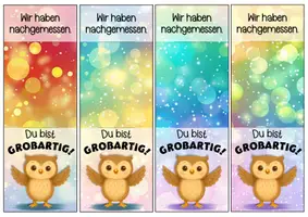 Vorschau - Anderer Materialtyp - Eulenklasse Motivationskärtchen für ein Lineal - Seite 3