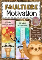 Vorschau - Anderer Materialtyp - Faultierklasse Motivationskärtchen für ein Lineal - Deckblatt