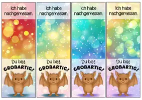 Vorschau - Anderer Materialtyp - Fledermausklasse Motivationskärtchen für ein Lineal - Seite 2