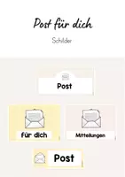 Vorschau - Bildkarten - Post - Schilder (OGS, Nachrichten, allgemein) - Deckblatt
