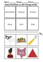 Vorschau - Arbeitsblätter - Bilder an die richtige Stelle kleben Thema Buchstabe D - DaZ/DaF, Deutsch (Wortschatz) - Seite 3