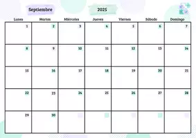 Vista previa - Para docentes: organización, planificación y formación - Calendario mensual curso 25-26 (castellano) - página 1