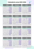 Vista previa - Para docentes: organización, planificación y formación - Pack de calendarios curso 25-26 (en castellano) - página 1