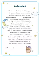 Vorschau - Mal- und Bastelvorlagen - Geschenk zur Einschulung: Zauberkonfetti + Gedicht - Deckblatt