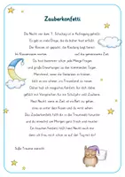 Vorschau - Mal- und Bastelvorlagen - Geschenk zur Einschulung: Zauberkonfetti + Gedicht - Seite 1