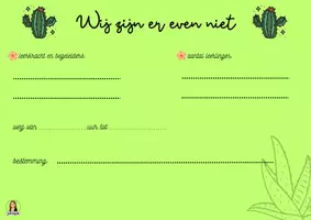 Voorbeeld - wij zijn er even niet - Voorblad