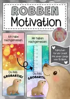 Vorschau - Anderer Materialtyp - Robbenklasse Motivationskärtchen für Lineale - Deckblatt