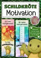 Vorschau - Anderer Materialtyp - Schildkrötenklasse Motivationskärtchen für Lineale - Deckblatt