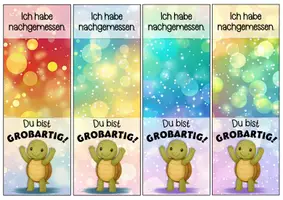 Vorschau - Anderer Materialtyp - Schildkrötenklasse Motivationskärtchen für Lineale - Seite 2