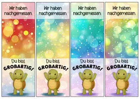 Vorschau - Anderer Materialtyp - Schildkrötenklasse Motivationskärtchen für Lineale - Seite 3