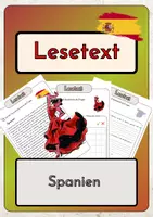 Vorschau - Arbeitsblätter - Leseverständnis - Spanien + Lösungen - Deckblatt
