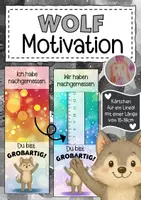 Vorschau - Anderer Materialtyp - Wolfklasse Motivationskärtchen für Lineale - Deckblatt
