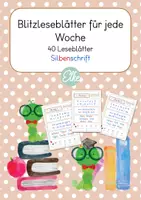 Vorschau - Arbeitsblätter - 40 Blitzleseblätter für das ganze Schuljahr - Deckblatt