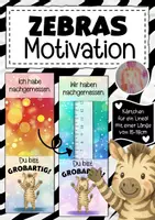 Vorschau - Anderer Materialtyp - Zebraklasse Motivationskärtchen für Lineale - Deckblatt