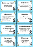 Vorschau - Quiz - Abraham Lincoln Quizkarten - 24 Quizkärtchen | Quiz | Berühmte Persönlichkeiten - Seite 2