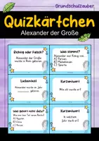 Vorschau - Quiz - Alexander der Große Quizkarten - 24 Quizkärtchen | Quiz | Berühmte Persönlichkeiten - Deckblatt