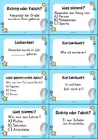 Vorschau - Quiz - Alexander der Große Quizkarten - 24 Quizkärtchen | Quiz | Berühmte Persönlichkeiten - Seite 1