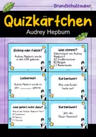 Vorschau - Arbeitsblätter - Audrey Hepburn MEGABUNDLE Materialpaket - Wissenskartei, Lückentext, Steckbrief, Suchsel, Quizkarten - Seite 1