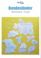 Vorschau - Stationenlernen - Deutschland-Puzzle – Bundesländer spielerisch kennenlernen - Deckblatt