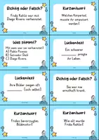 Vorschau - Spiele - Frida Kahlo MEGABUNDLE Materialpaket - Wissenskartei, Lückentext, Steckbrief, Suchsel, Quizkarten - Seite 3