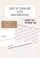 Vorschau - Anderer Materialtyp - Planer für Studium oder Alltag / 2025 - 2026 / Monatsübersichten - Deckblatt