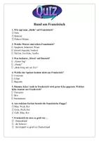 Vorschau - Arbeitsblätter - Frankreich Quiz + Lösung/ 2 Varianten_erste Französischstunde - Deckblatt