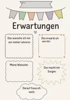 Vorschau - Arbeitsblätter - Erwartungen neues Schuljahr zum Schreiben oder Malen - Seite 1