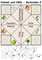 Vorschau - Arbeitsblätter - Himmel und Hölle Buchstabe E - DaZ/DaF, Deutsch (flaten/basteln) - Seite 2