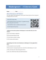 Vorschau - Arbeitsblätter - SHAKESPEARE IN THE 21ST CENTURY - THE IMPACT OF SHAKESPEAREAN DRAMA ON YOUNG AUDIENCES TODAY (XXL Materialpaket) - Seite 1