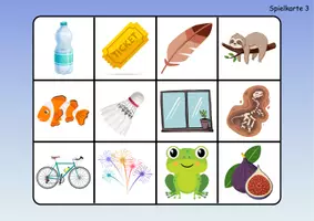 Vorschau - Mal- und Bastelvorlagen - Wortschatz Bingo - Buchstabe F (Klasse 1 und 2) - Seite 3
