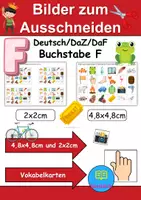 Vorschau - Arbeitsblätter - Vokabelbilder Buchstabe F - Bilder zum ausschneiden (Klasse 1 und 2) - Deckblatt