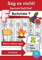 Vorschau - Spiele - Sag es nicht Buchstabe F - DaZ/DaF, Deutsch (Spiel) - Deckblatt