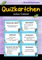 Vorschau - Arbeitsblätter - Julius Caesar MEGABUNDLE Materialpaket - Wissenskartei, Lückentext, Steckbrief, Suchsel, Quizkarten - Seite 1