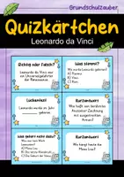 Vorschau - Arbeitsblätter - Leonardo da vinci MEGABUNDLE Materialpaket - Wissenskartei, Lückentext, Steckbrief, Suchsel, Quizkarten - Seite 1