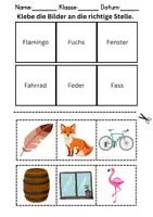 Vorschau - Lehrpläne/Lehrermaterial - Bilder an die richtige Stelle kleben Thema Buchstabe F - DaZ/DaF, Deutsch (Wortschatz) - Seite 2