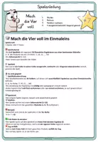 Vorschau - Arbeitsblätter - Mach die Vier voll 2- Multiplikation mit 4er Reihe - Seite 1