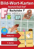 Vorschau - Spiele - Bild-Wort-Karten Thema Buchstabe F - DaZ/DaF, Deutsch (Wortschatz) - Deckblatt