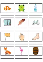 Vorschau - Mal- und Bastelvorlagen - Wörterliste Buchstabe F - DaZ/DaF, Deutsch (Grundschule) Kartenspiel - Seite 2