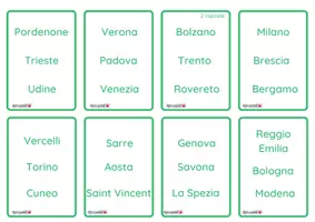 anteprima - Flashcard - Regioni e capoluoghi di regione (scelta multipla) - Pagina 2