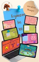 Vorschau - Spiele - Ergänzen bis 100 - ein interaktives Genially - Deckblatt