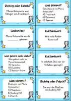 Vorschau - Arbeitsblätter - Marie Antoinette MEGABUNDLE Materialpaket - Wissenskartei, Lückentext, Steckbrief, Suchsel, Quizkarten - Seite 2