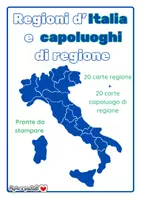 anteprima - Flashcard - Regioni e capoluoghi di regione - Pagina di copertina
