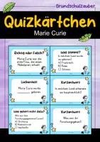 Vorschau - Arbeitsblätter - Marie Curie MEGABUNDLE Materialpaket - Wissenskartei, Lückentext, Steckbrief, Suchsel, Quizkarten - Seite 1